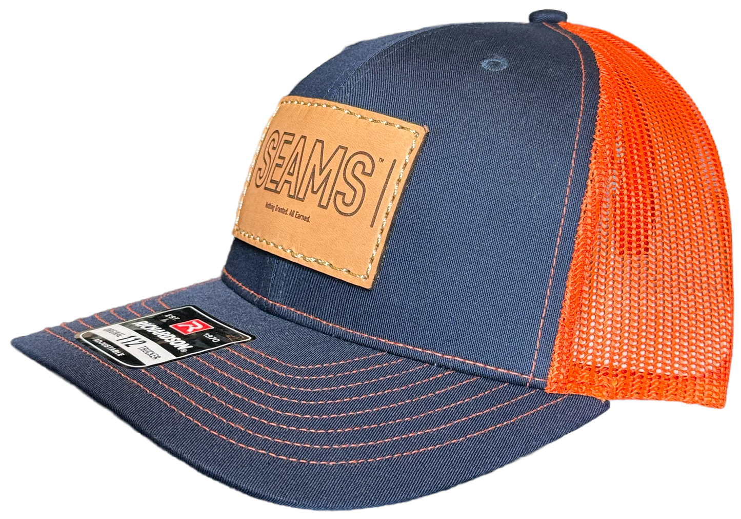 Navy/ Orange Seams