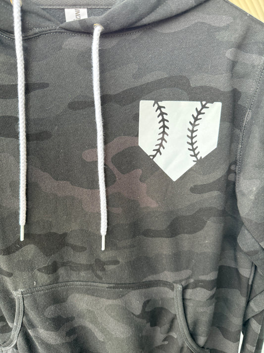 Camo Hoodie w/ reflective patch